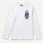 RUM KNUCKLES BEARDY MAN Long Sleeve Tee - White - front