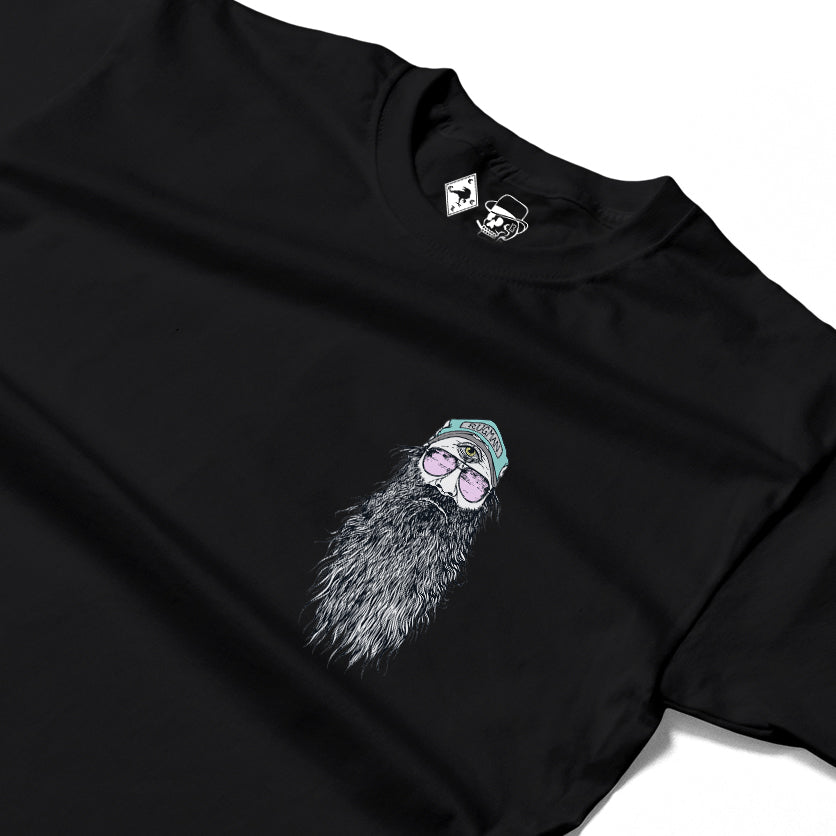 RUM KNUCKLES BEARDY MAN Long Sleeve Tee - Black - detail