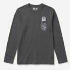 RUM KNUCKLES BEARDY MAN Long Sleeve Tee - Charcoal - front