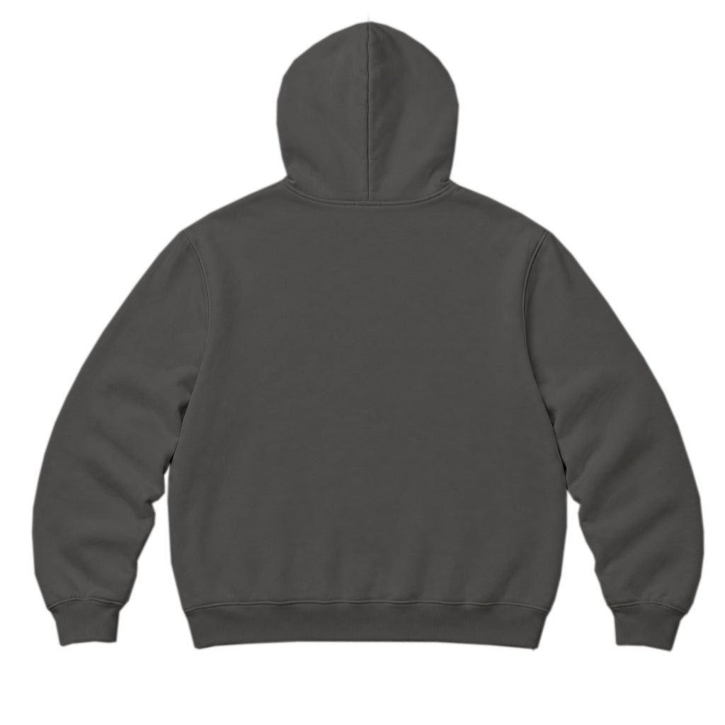 RUM KNUCKLES BEARDY MAN Zip Hoodie - Charcoal - back
