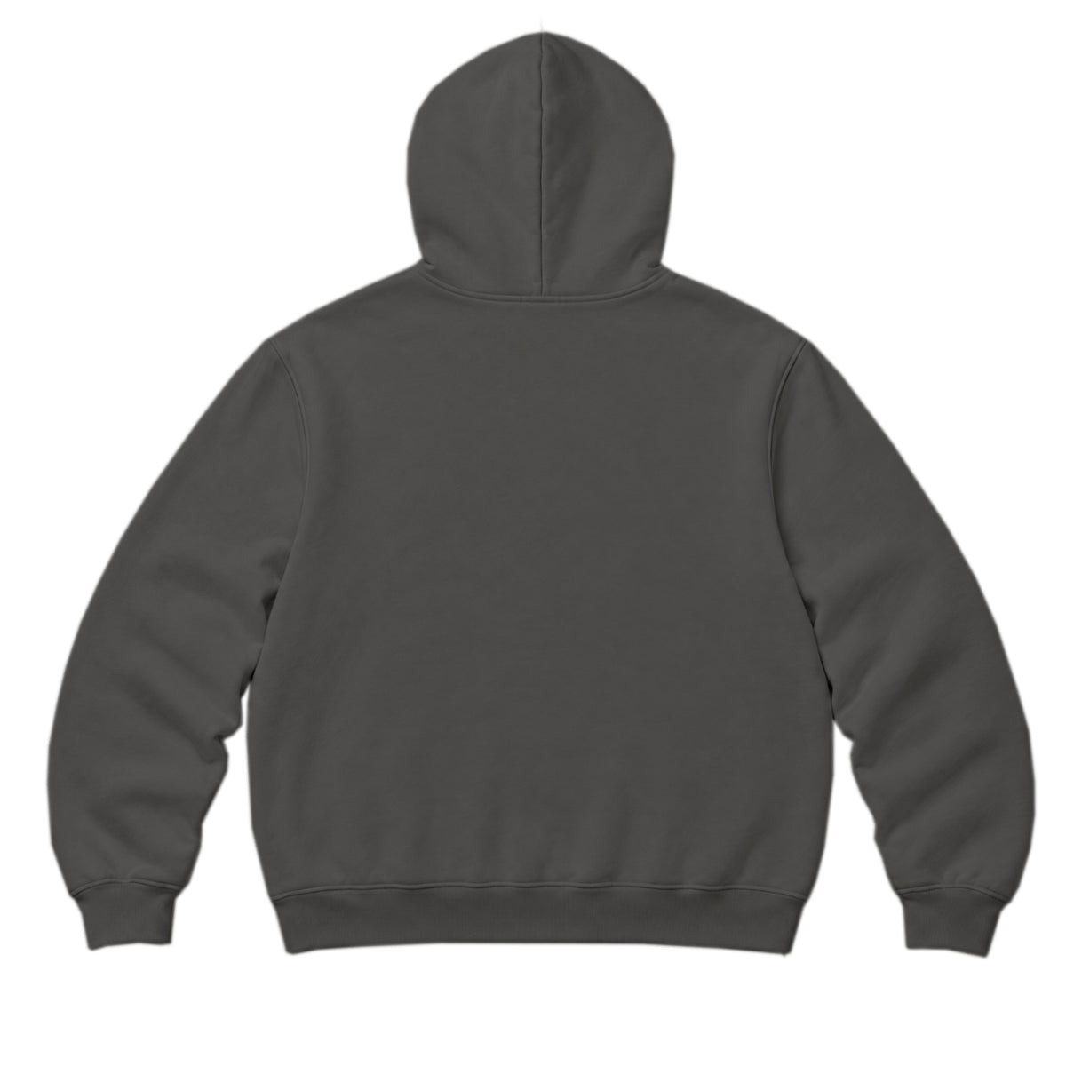 RUM KNUCKLES BEARDY MAN Zip Hoodie - Charcoal - back
