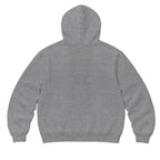 RUM KNUCKLES BEARDY MAN Zip Hoodie - Heather Grey - back
