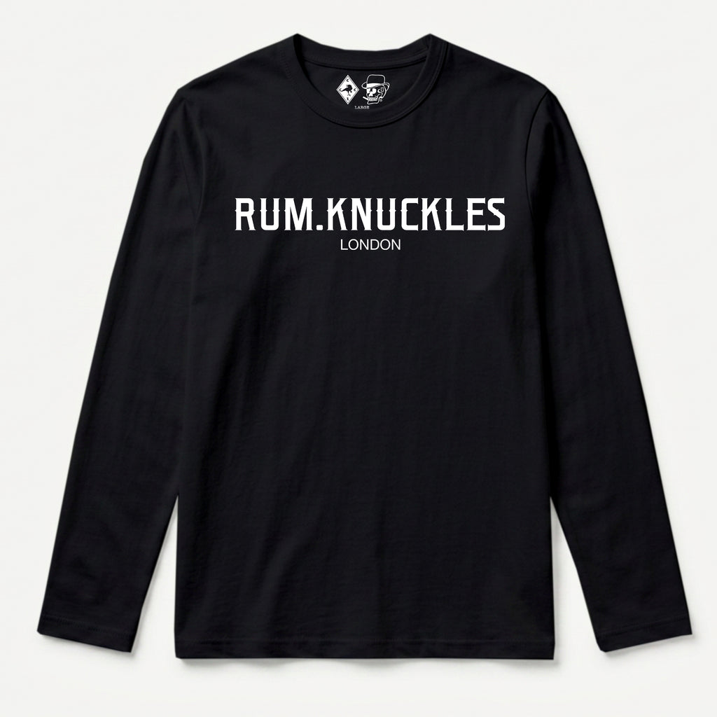 RUM KNUCKLES RK LONDON Long Sleeve Tee - Black - front