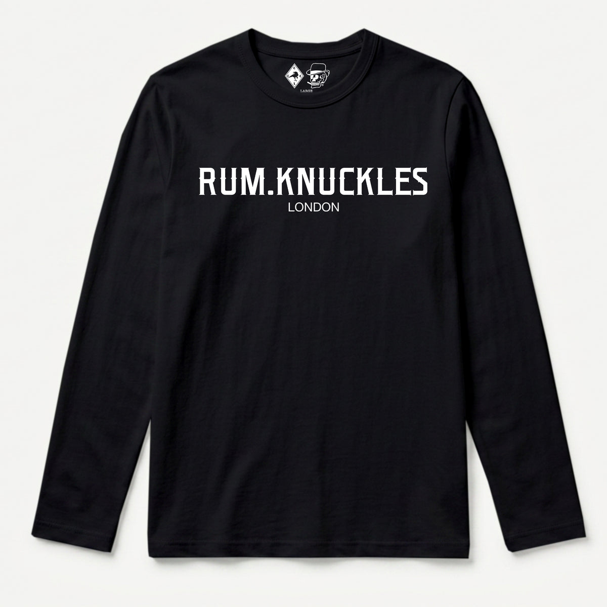 RUM KNUCKLES RK LONDON Long Sleeve Tee - Black - front
