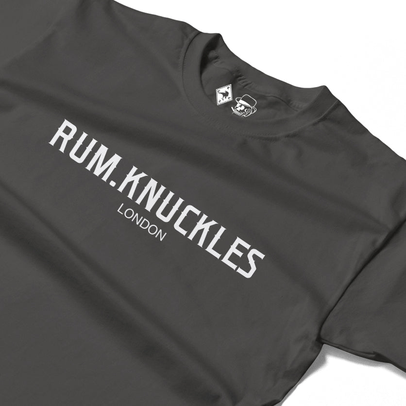 RUM KNUCKLES RK LONDON Long Sleeve Tee - Charcoal - detail