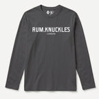 RUM KNUCKLES RK LONDON Long Sleeve Tee - Charcoal - front