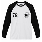 RUM KNUCKLES SILVERBACK Baseball Tee - White/Black - front