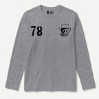 RUM KNUCKLES SILVERBACK Long Sleeve Tee - Heather Grey - front
