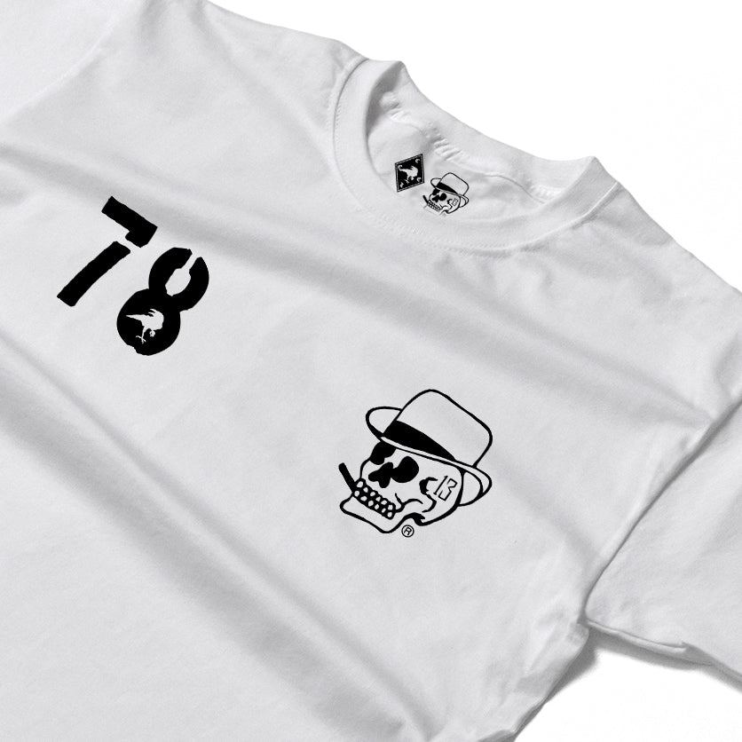 RUM KNUCKLES SILVERBACK Long Sleeve Tee - White - detail