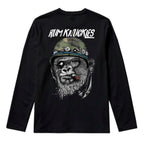 RUM KNUCKLES SILVERBACK Long Sleeve Tee - Black - back