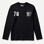 RUM KNUCKLES SILVERBACK Long Sleeve Tee - Black - front