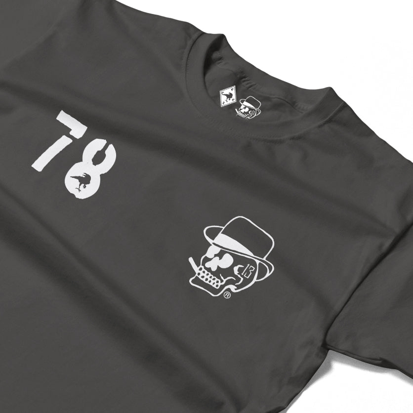 RUM KNUCKLES SILVERBACK Long Sleeve Tee - Charcoal - detail