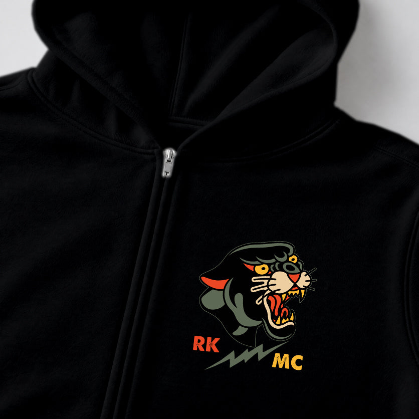 RUM KNUCKLES PANTHER MC Zip Hoodie - Black - detail