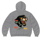 RUM KNUCKLES PANTHER MC Zip Hoodie - Heather Grey - back