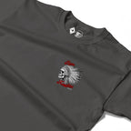 RUM KNUCKLES INDIAN SKULL Long Sleeve Tee - Charcoal - detail
