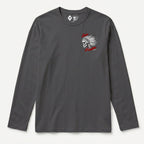 RUM KNUCKLES INDIAN SKULL Long Sleeve Tee - Charcoal - front
