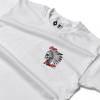 RUM KNUCKLES INDIAN SKULL Long Sleeve Tee - White - detail