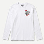 RUM KNUCKLES INDIAN SKULL Long Sleeve Tee - White - front