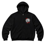 RUM KNUCKLES INDIAN SKULL Zip Hoodie - Black - front