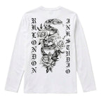 RUM KNUCKLES SNAKE INK Long Sleeve Tee - White - back
