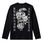 RUM KNUCKLES SNAKE INK Long Sleeve Tee - Black - back