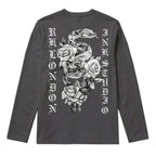RUM KNUCKLES SNAKE INK Long Sleeve Tee - Charcoal - back