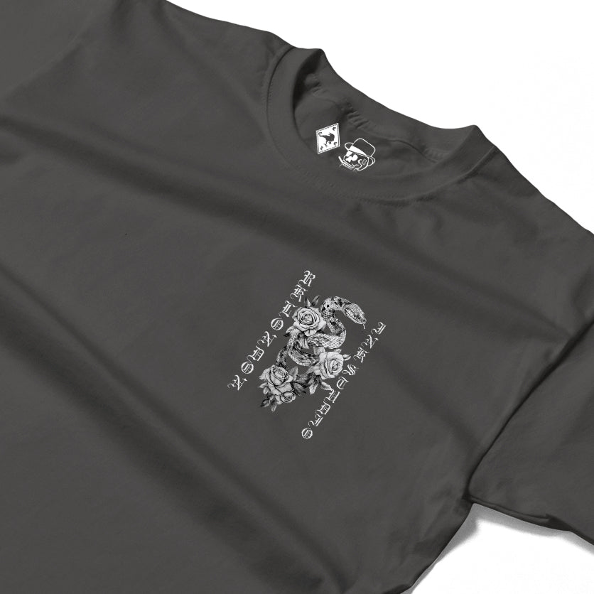 RUM KNUCKLES SNAKE INK Long Sleeve Tee - Charcoal - detail