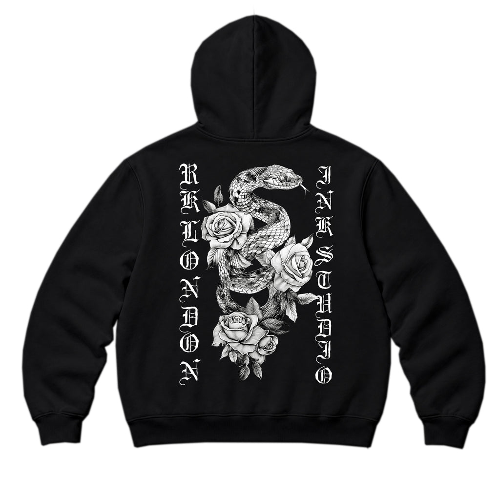 RUM KNUCKLES SNAKE INK Zip Hoodie - Black - back