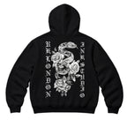 RUM KNUCKLES SNAKE INK Zip Hoodie - Black - back
