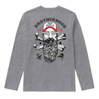 RUM KNUCKLES BROTHERHOOD Long Sleeve Tee - Heather Grey - back