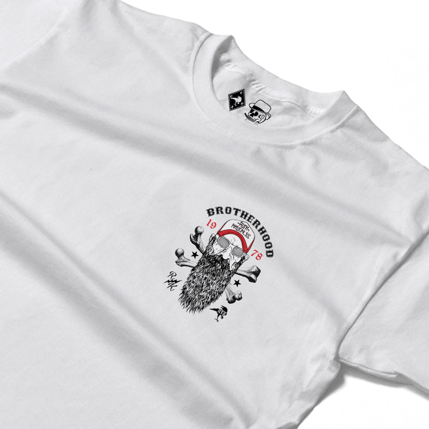 RUM KNUCKLES BROTHERHOOD Long Sleeve Tee - White - detail