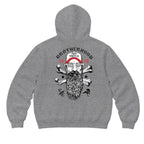 RUM KNUCKLES BROTHERHOOD Zip Hoodie - Heather Grey - back