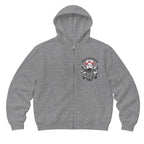 RUM KNUCKLES BROTHERHOOD Zip Hoodie - Heather Grey - front