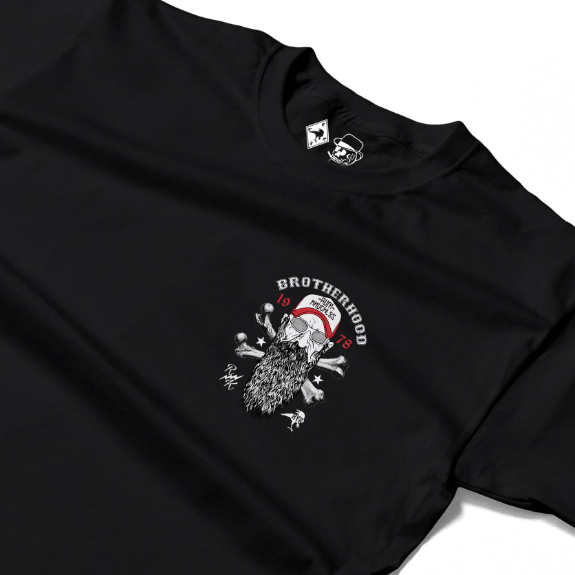 RUM KNUCKLES BROTHERHOOD Long Sleeve Tee - Black - detail