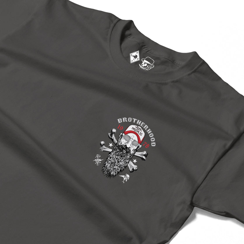 RUM KNUCKLES BROTHERHOOD Long Sleeve Tee - Charcoal - detail