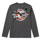RUM KNUCKLES SPECIAL DELIVERY Long Sleeve Tee - Charcoal - back