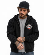 RUM KNUCKLES SPECIAL DELIVERY Zip Hoodie - Black - model front