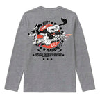 RUM KNUCKLES SPECIAL DELIVERY Long Sleeve Tee - Heather Grey - back