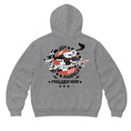 RUM KNUCKLES SPECIAL DELIVERY Zip Hoodie - Heather Grey - back