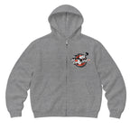 RUM KNUCKLES SPECIAL DELIVERY Zip Hoodie - Heather Grey - front