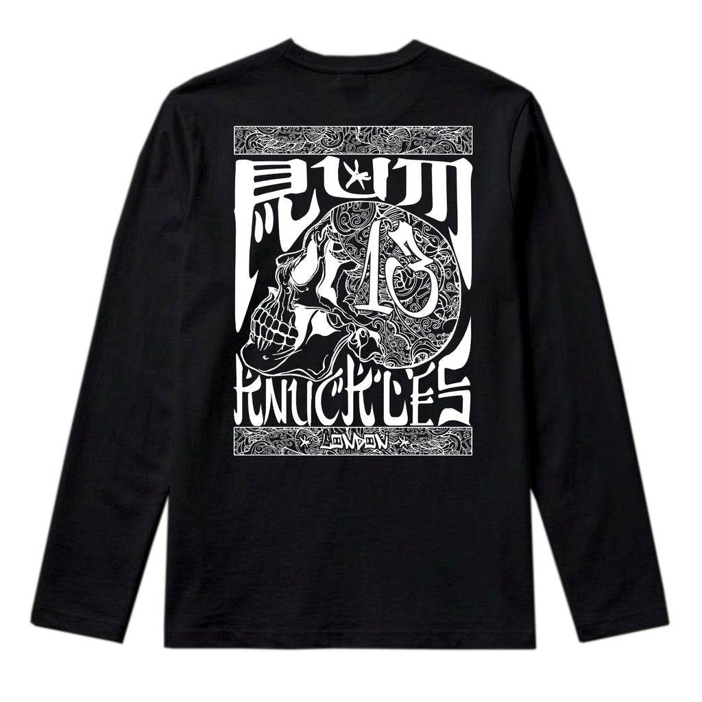 RUM KNUCKLES OG Long Sleeve Tee - Black - back