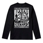 RUM KNUCKLES OG Long Sleeve Tee - Black - back