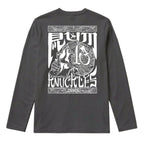 RUM KNUCKLES OG Long Sleeve Tee - Charcoal - back