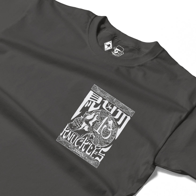 RUM KNUCKLES OG Long Sleeve Tee - Charcoal - detail