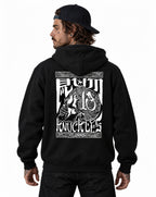 RUM KNUCKLES OG Zip Hoodie - Black - model back