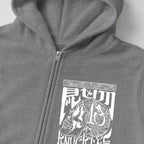 RUM KNUCKLES OG Zip Hoodie - Heather Grey - detail