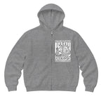 RUM KNUCKLES OG Zip Hoodie - Heather Grey - front