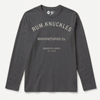 RUM KNUCKLES RK MANUFACTURING Long Sleeve Tee - Charcoal - front