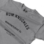 RUM KNUCKLES RK MANUFACTURING Long Sleeve Tee - Heather Grey - detail