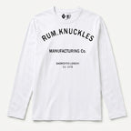 RUM KNUCKLES RK MANUFACTURING Long Sleeve Tee - White - front